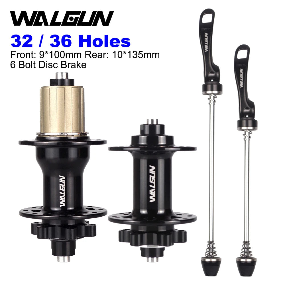 WG735 MTB Mountain Bike Hub 32 36 Holes Bicycle Hub 135mm 100mm QR Front Rear Disc Brake 32H 36H HG 11 Speed Wheel Bike Parts