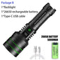 Super Long Range Tactical Flashlight High Power LED Torch USB Rechargeable Strong Light Lamp Outdoor Portable Lantern Waterproof