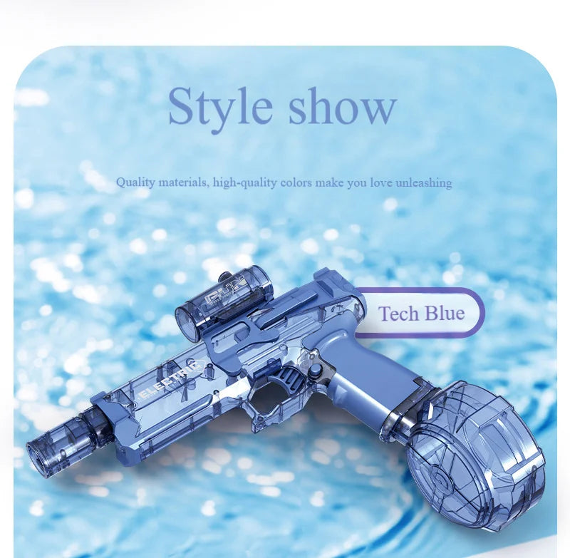 New Electric Automatic Water Gun With light Sprays Water Continuously High-pressure High-speed Powerful Ice Blast Water Gun Toys