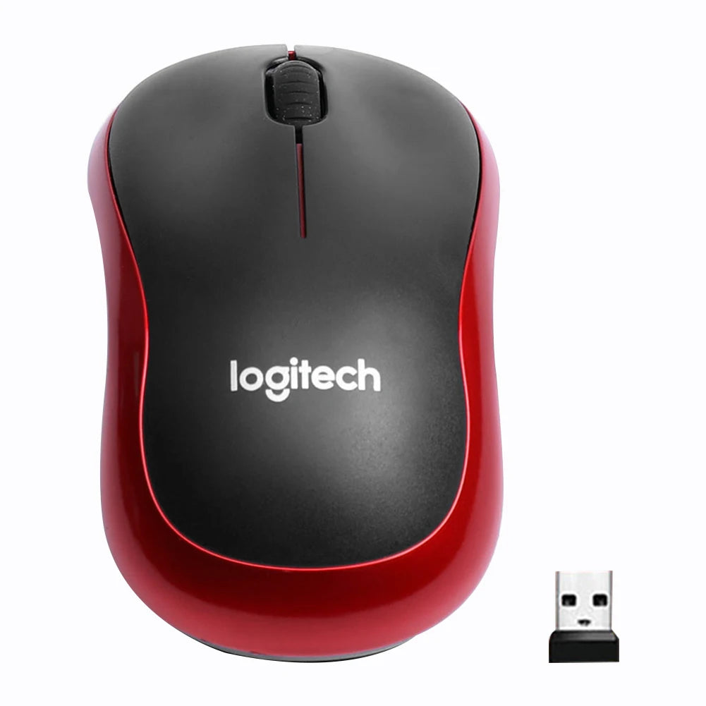 Logitech M185 Wireless Mouse 2.4Ghz USB 1000DPI Mice USB Receiver Mute Optical Navigation Mice For Mac Os Chrome Window 10/8/7