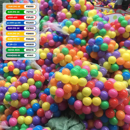 100PCS Outdoor Sport Ball Colorful Soft Water Swim Pool Ocean Wave Ball Baby Eco-Friendly Stress Air Ball Tent Toys for Children