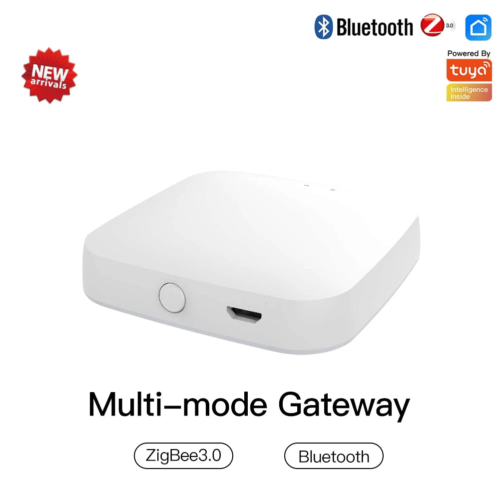 MOES New Multi-mode Smart Gateway ZigBee Bluetooth Mesh Hub Work with Tuya Smart App Voice Control via Alexa Google Home