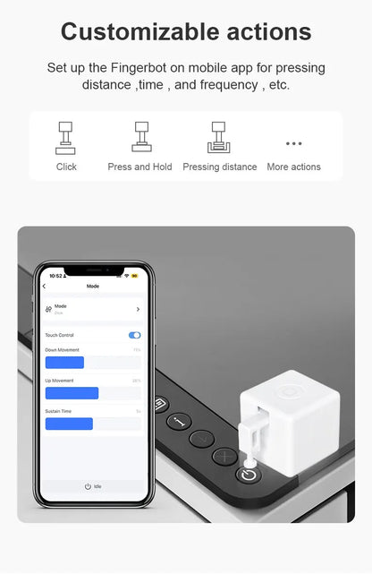 Tuya Zigbee Bluetooth Fingerbot Plus Robot Button Pusher Switch Bot Smart Home Work With Alexa Google Home Smart Life App