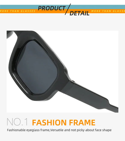 Vintage Rectangle Frame Sunglasses Men Fashion Retro Sun Glasses Luxury Brand Design UV400 Shades Eyewear Women Goggles