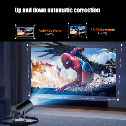 DITONG HY300 Plus Projector Android 4K 1280*720P Video Cinema Outdoor Portable Outdoor home hd led Projetor hy300 pro Upgraded