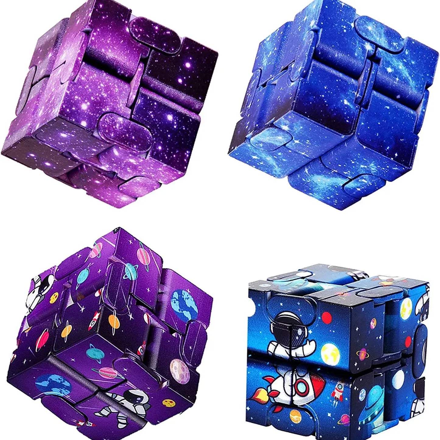 Infinity Magic Cube Starry Sky Square Puzzle Toys Four Corner Maze Toys Children Adult Decompression Relaxing Hand-Held for ADD