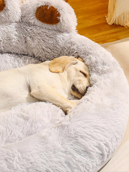 Fluffy Dog Bed Large Pet Products Dogs Beds Small Sofa Baskets Pets Kennel Mat Puppy Cats Supplies Basket Blanket Accessories