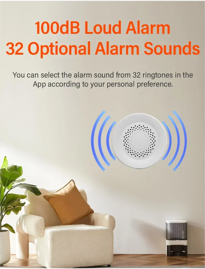 Tuya Zigbee WiFi Siren Alarm For Smart Home Security 100db Speaker Works With Alexa Yandex Alice Require Tuya Zigbee Hub.