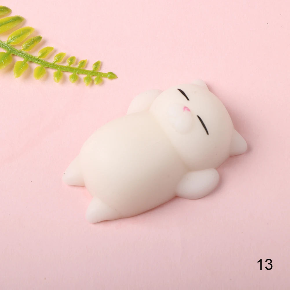 Cute Squishy Mochi Animal Stress Relief Toys Soft TPR Squeeze Pinch Funny Toys Kawaii Cat Paws Abreact Toys for Kids Adult