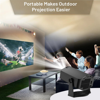 Android11 4K Projector 720P 200ANSI Dual Wifi6 BT5.0 HDMI2.0 4Point Keystone Correction Portable Home Theater Projector Upgraded