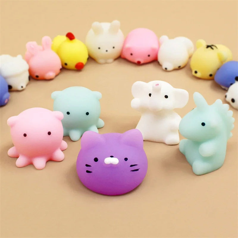 50-5PCS Mochi Squishies Kawaii Anima Squishy Toys For Kids Antistress Ball Squeeze Party Favors Stress Relief Toys For Birthday