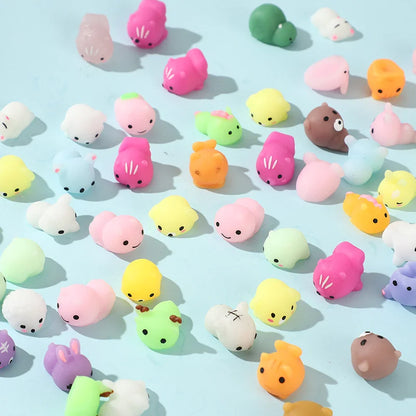 50-5PCS Mochi Squishies Kawaii Anima Squishy Toys For Kids Antistress Ball Squeeze Party Favors Stress Relief Toys For Birthday