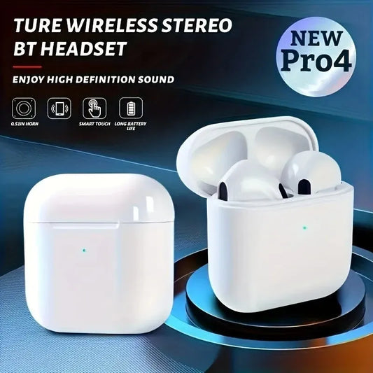 TWS Pro4 Bluetooth Earphones Wireless Headphones Mini Sports Headset Earbuds Music Earpieces For iPhone Xiaomi Huawei Redmi