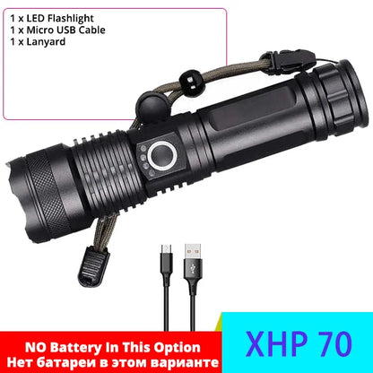 Super XHP120 Powerful Led Flashlight XHP90 High Power Torch Light Rechargeable Tactical Flashlight 18650 Usb Camping Lamp