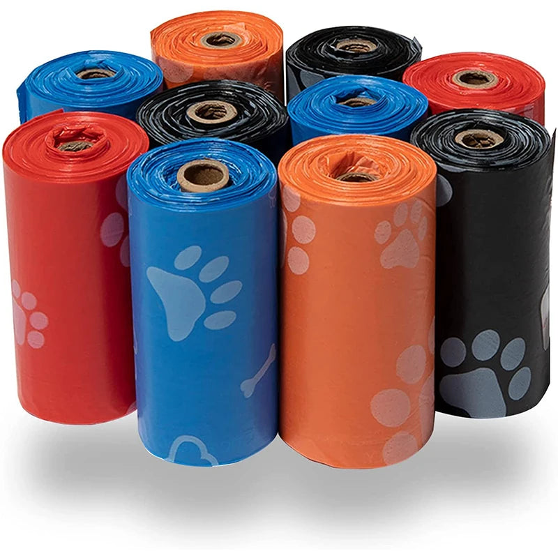 120 rolls Dog Poop Bag Outdoor Cleaning Poop Bag Outdoor Clean Pets Supplies for Dog 15Bags/Roll Refill Garbage Bag Pet Supplies