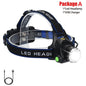 2*18650 USB Rechargeable Headlamp Motion Sensor Led Flashlight Lantern Waterproof Flashlight Fishing Camping Portable Headlight