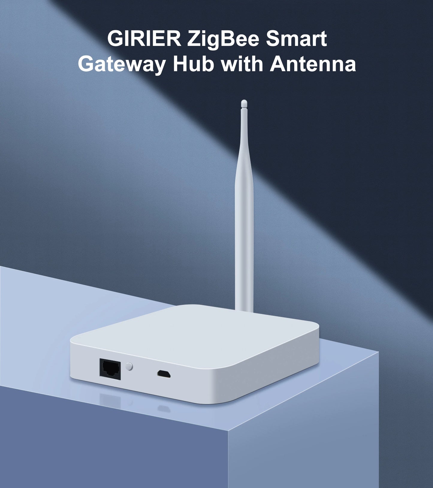 GIRIER Tuya ZigBee Gateway Hub with Antenna Smart Gateway Bridge Wired Mesh Hub for Home Automation Works with Alexa Hey Google