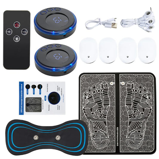 Electric Foot Massager Pad Electrostimulator Massage Mat EMS Muscle Massager Relax Feet Massage Fitness Masajeador USB Charging