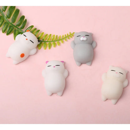 Cute Squishy Mochi Animal Stress Relief Toys Soft TPR Squeeze Pinch Funny Toys Kawaii Cat Paws Abreact Toys for Kids Adult