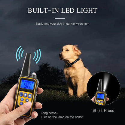 Electric Dog Training Collar Detachable Bark  Rechargeable Anti Barking Shock Vibration Collar for All Dogs Pet with Clicker