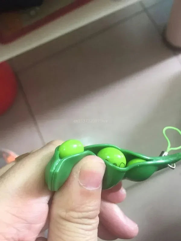 Fidget Toys Decompression Edamame Toys Antistress Popper Toy Infinite Peanut Peas Beans Keychain Fidget Squishy Decompression