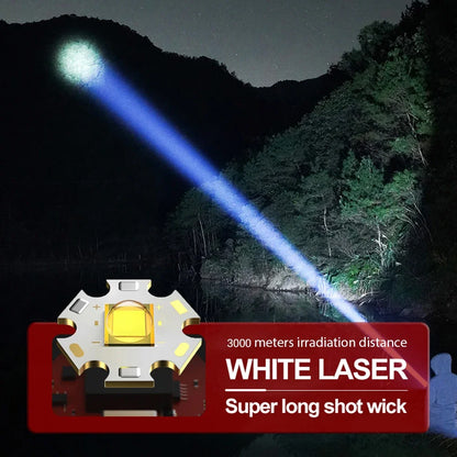 Super Long Range Tactical Flashlight High Power LED Torch USB Rechargeable Strong Light Lamp Outdoor Portable Lantern Waterproof