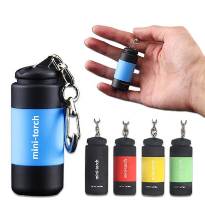 USB Rechargeable LED Multifunctional Strong light Pocket Keychain  Flashlight Waterproof Outdoor Hiking Camping Mini Flashlight