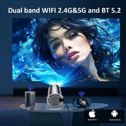 DITONG HY300 Plus Projector Android 4K 1280*720P Video Cinema Outdoor Portable Outdoor home hd led Projetor hy300 pro Upgraded