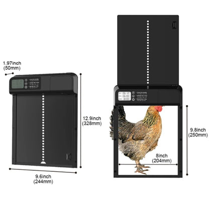 Automatic Chicken Coop Door Intelligent Timer Electric Aluminum Timing Opener  Auto Chicken Door Farm Automatic Management Tool