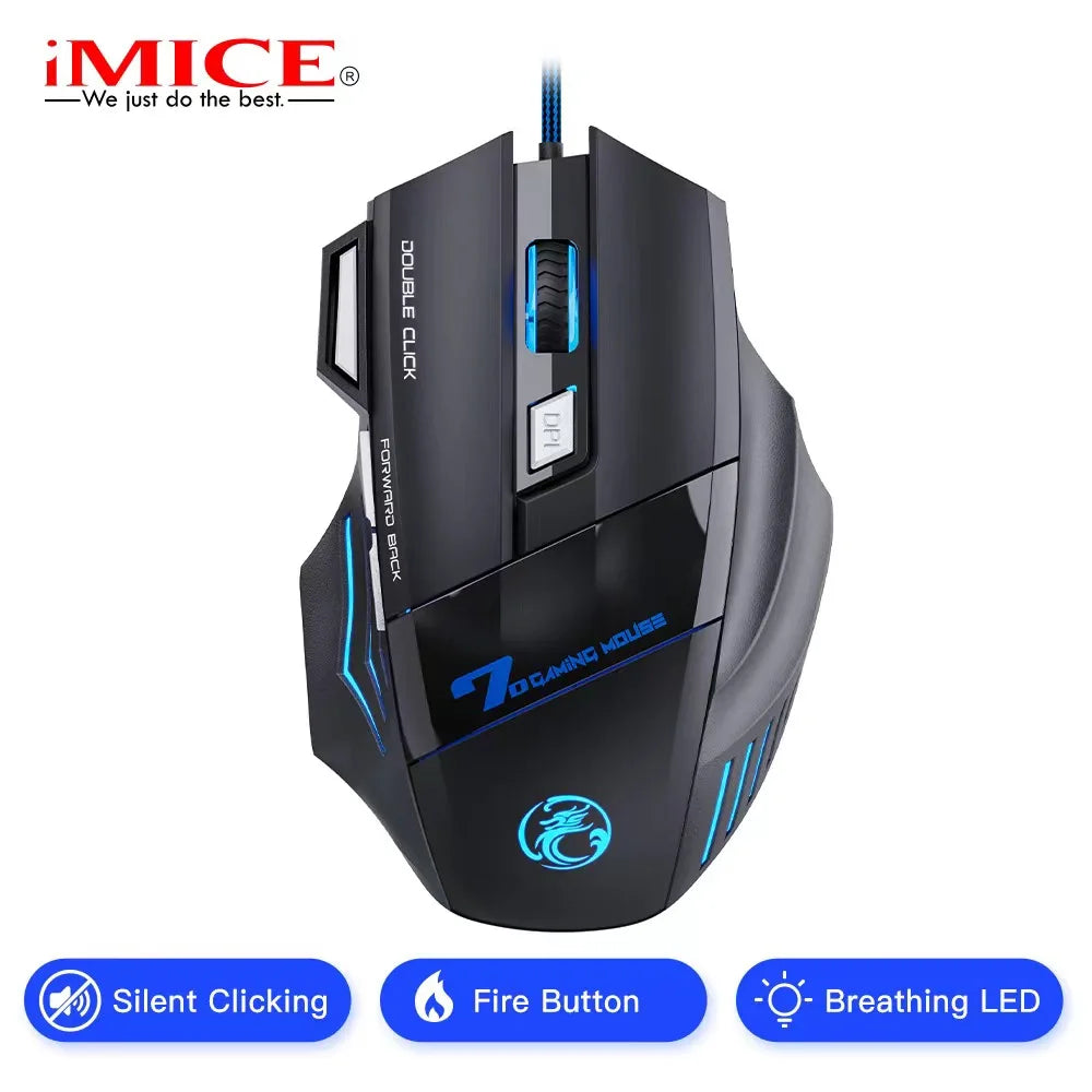 Rechargeable Bluetooth Mouse Wireless PC Gamer Mouse Computer Gaming Mouse Ergonomic Mause 5500 DPI  Mice For Laptop Ipad