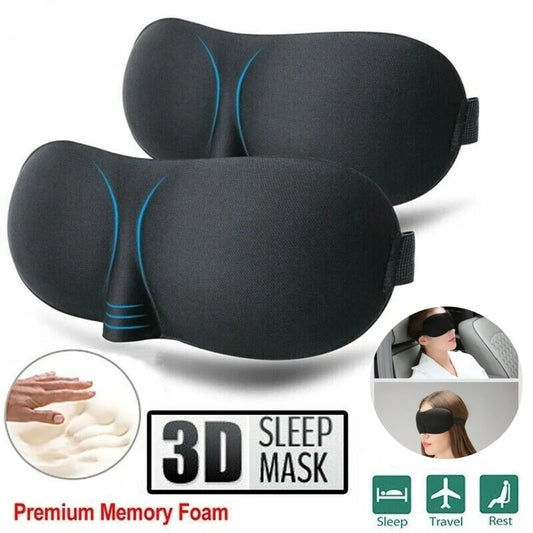 3D Sleeping Eye Mask Travel Rest Aid Eye Cover Patch Paded Soft Sleeping Mask Blindfold Eye Relax Massager