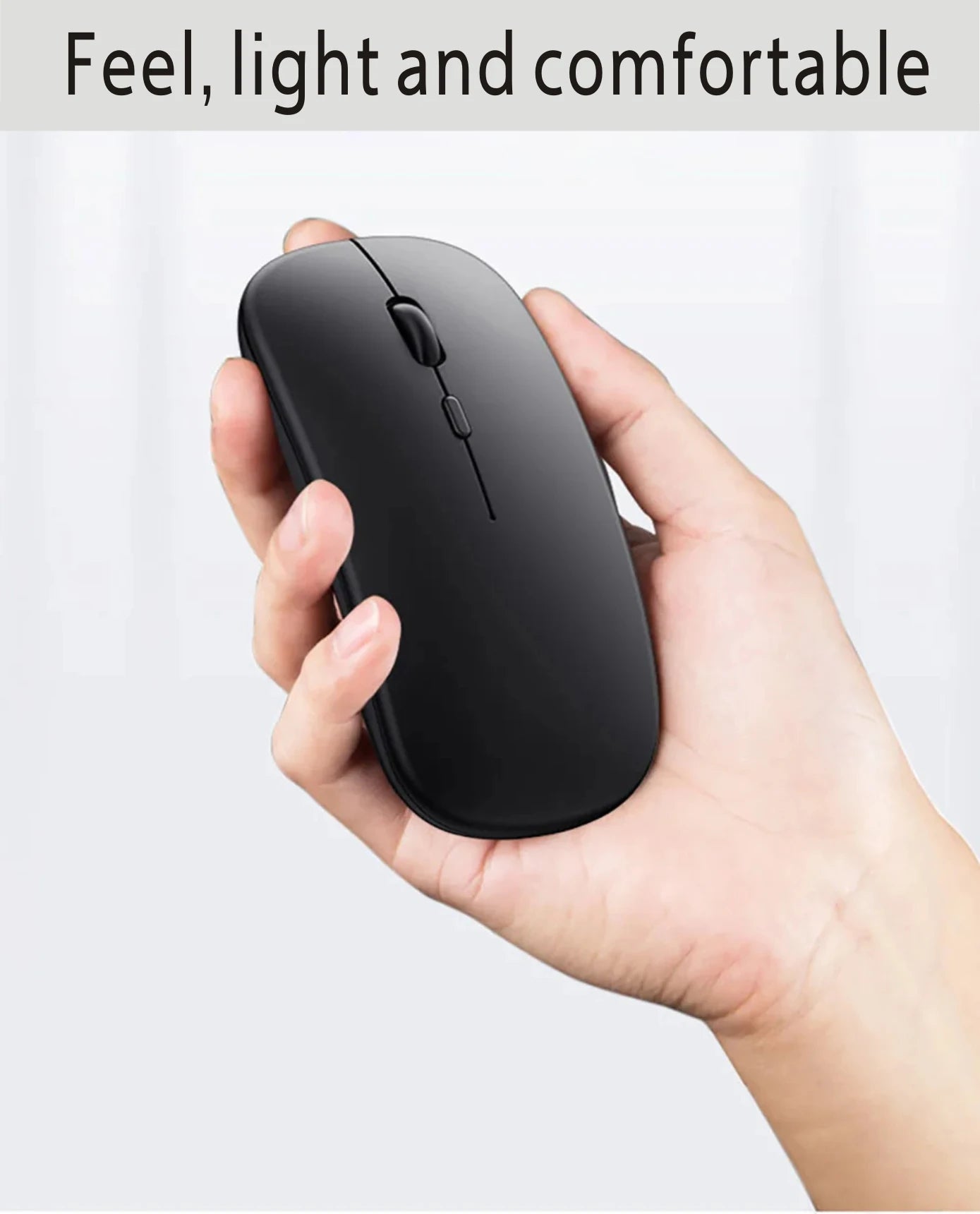 Rechargeable Bluetooth Mouse Wireless Dual Mode 5.2  Silent Computer  gaming  Ergonomic Mouse 2.4 USB for PC Laptops