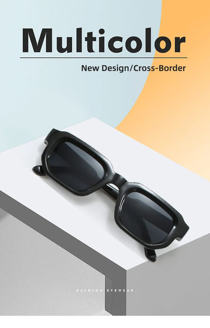 Vintage Rectangle Frame Sunglasses Men Fashion Retro Sun Glasses Luxury Brand Design UV400 Shades Eyewear Women Goggles