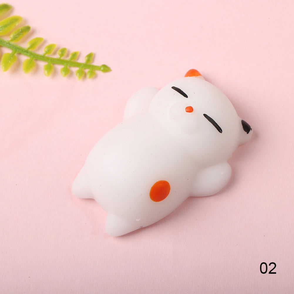 Cute Squishy Mochi Animal Stress Relief Toys Soft TPR Squeeze Pinch Funny Toys Kawaii Cat Paws Abreact Toys for Kids Adult