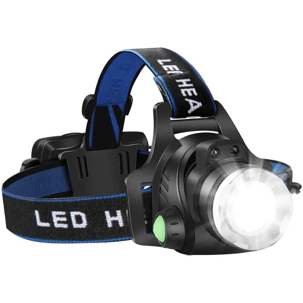 2*18650 USB Rechargeable Headlamp Motion Sensor Led Flashlight Lantern Waterproof Flashlight Fishing Camping Portable Headlight