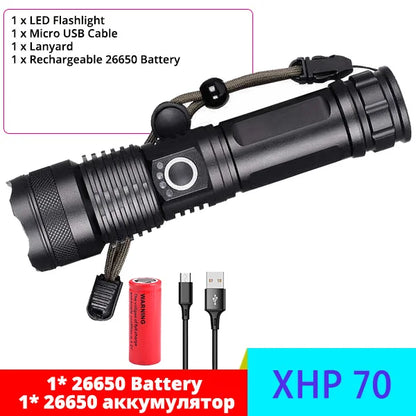 Super XHP120 Powerful Led Flashlight XHP90 High Power Torch Light Rechargeable Tactical Flashlight 18650 Usb Camping Lamp