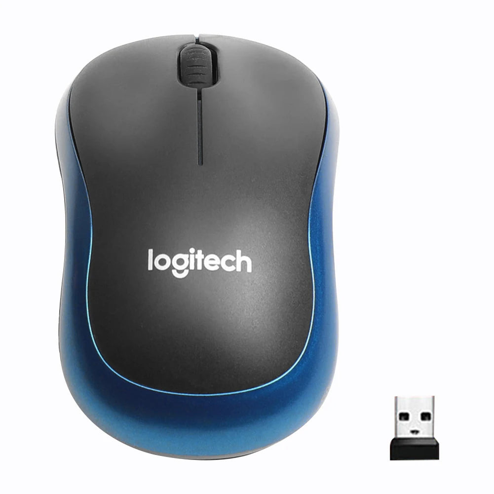 Logitech M185 Wireless Mouse 2.4Ghz USB 1000DPI Mice USB Receiver Mute Optical Navigation Mice For Mac Os Chrome Window 10/8/7