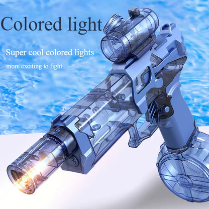 New Electric Automatic Water Gun With light Sprays Water Continuously High-pressure High-speed Powerful Ice Blast Water Gun Toys