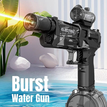 New Electric Automatic Water Gun With light Sprays Water Continuously High-pressure High-speed Powerful Ice Blast Water Gun Toys