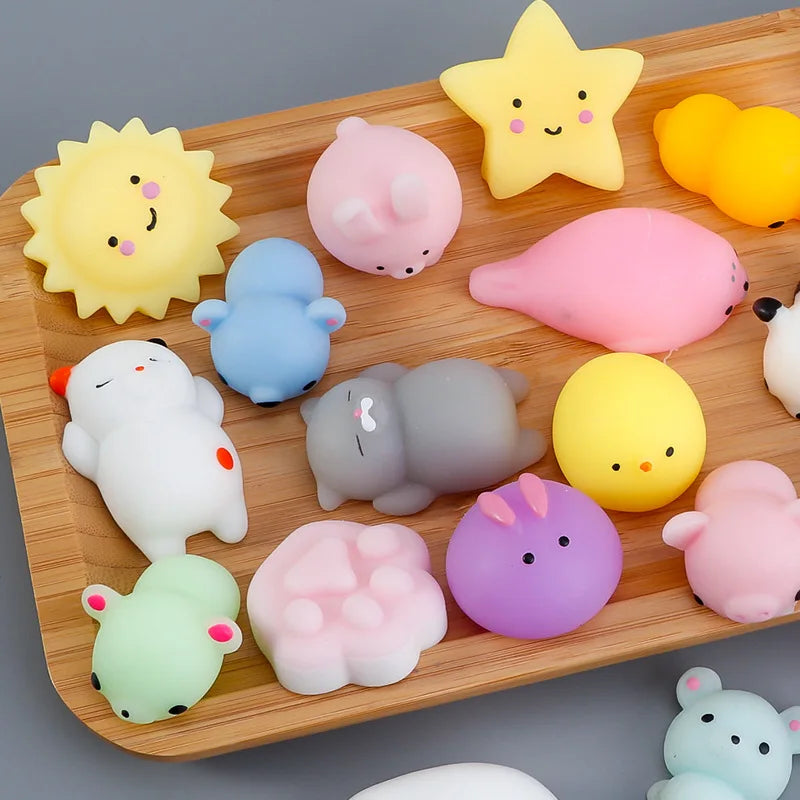 50-5PCS Mochi Squishies Kawaii Anima Squishy Toys For Kids Antistress Ball Squeeze Party Favors Stress Relief Toys For Birthday