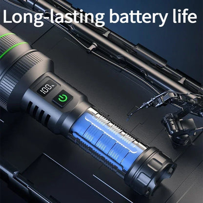 Super Long Range Tactical Flashlight High Power LED Torch USB Rechargeable Strong Light Lamp Outdoor Portable Lantern Waterproof