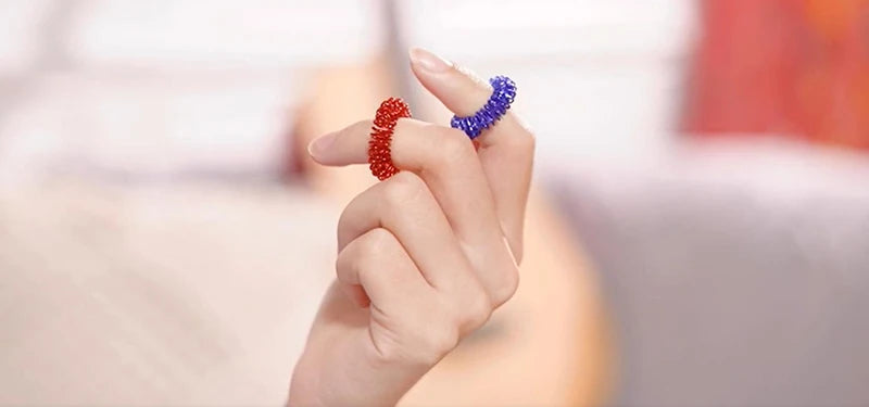 5-15pcs Acupressure Rings Spiky Sensory Finger Rings Set for Teens  Adults Stress Reducer Massager Stress Relief Fidget Toys