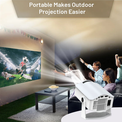 Android11 4K Projector 720P 200ANSI Dual Wifi6 BT5.0 HDMI2.0 4Point Keystone Correction Portable Home Theater Projector Upgraded