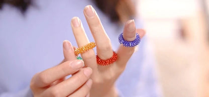 5-15pcs Acupressure Rings Spiky Sensory Finger Rings Set for Teens  Adults Stress Reducer Massager Stress Relief Fidget Toys