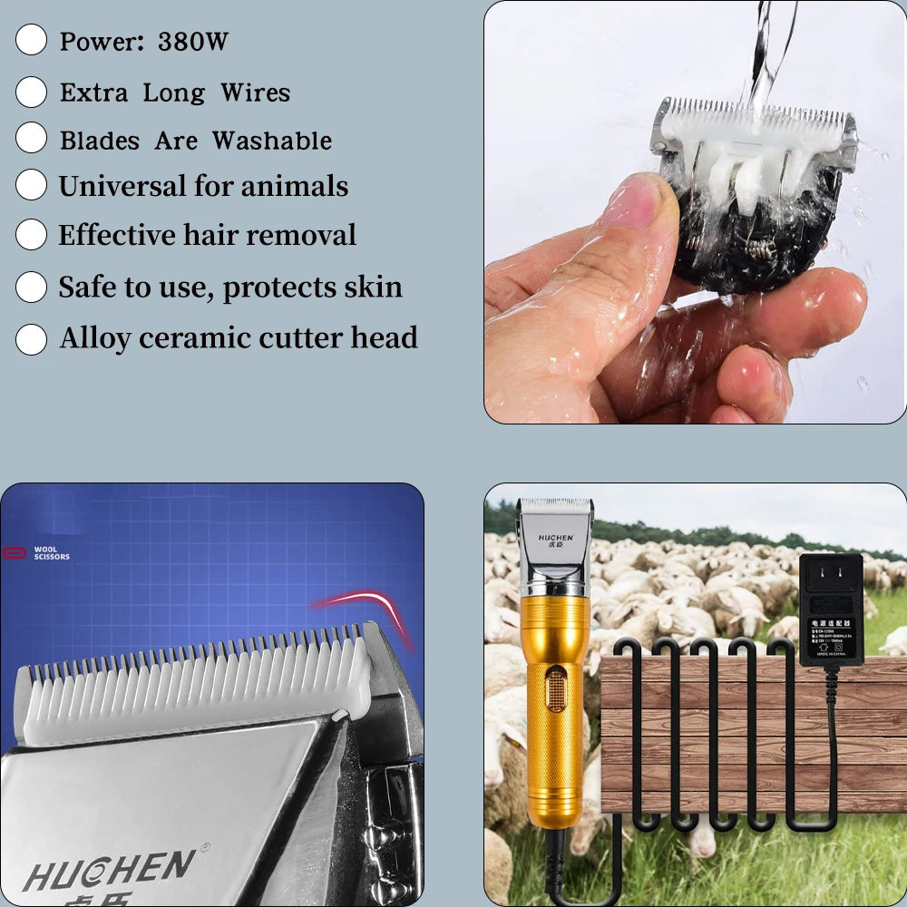 380W Cashmere Goat Shearer 12V Cordless Household Pet (Cat, Dog, Rabbit, Sheep) Hair Trimmer Electric Carpet Tufting Trimmer