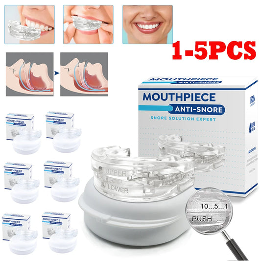 Anti Snoring Bruxism Mouth Guard Improve Sleeping Quality Anti Snoring And Apnea Snoring Device Mouth Guards with Storage Box