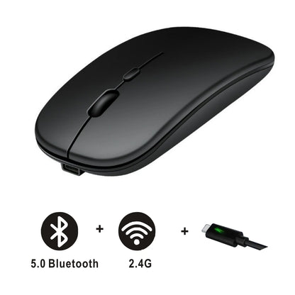 Rechargeable Bluetooth Mouse Wireless Dual Mode 5.2  Silent Computer  gaming  Ergonomic Mouse 2.4 USB for PC Laptops