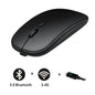 Rechargeable Bluetooth Mouse Wireless Dual Mode 5.2  Silent Computer  gaming  Ergonomic Mouse 2.4 USB for PC Laptops